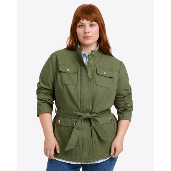 Draper James Field Jacket Green Twill XS - Picture 4 of 9